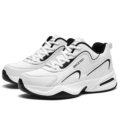 Scarpe da corsa sportive da uomo Scarpe da ginnastica casual morbide da passeggio all'aperto Sneaker in pelle di design di moda Tennis da uomo impermeabile Masculina