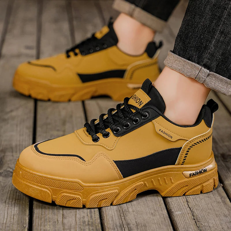 Fipatbu Scarpe sportive casual retrò da uomo in vendita calda Scarpe da ginnastica da esterno di lusso resistenti all'usura in pelle con suola spessa antiscivolo