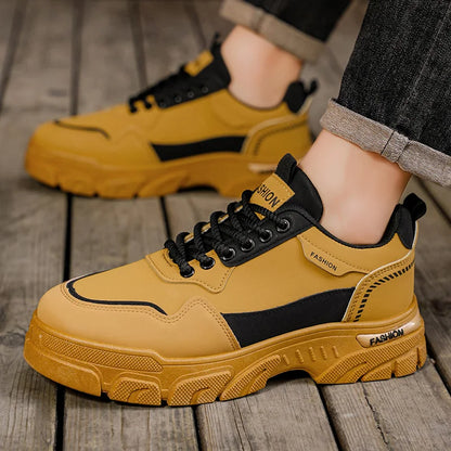 Fipatbu Scarpe sportive casual retrò da uomo in vendita calda Scarpe da ginnastica da esterno di lusso resistenti all'usura in pelle con suola spessa antiscivolo