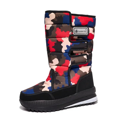 Stivali da uomo a metà polpaccio Stivali da neve da uomo impermeabili per esterni -40 °   Mantieni caldi stivali per coppie scarpe da donna con plateau antiscivolo taglia grande 36-47