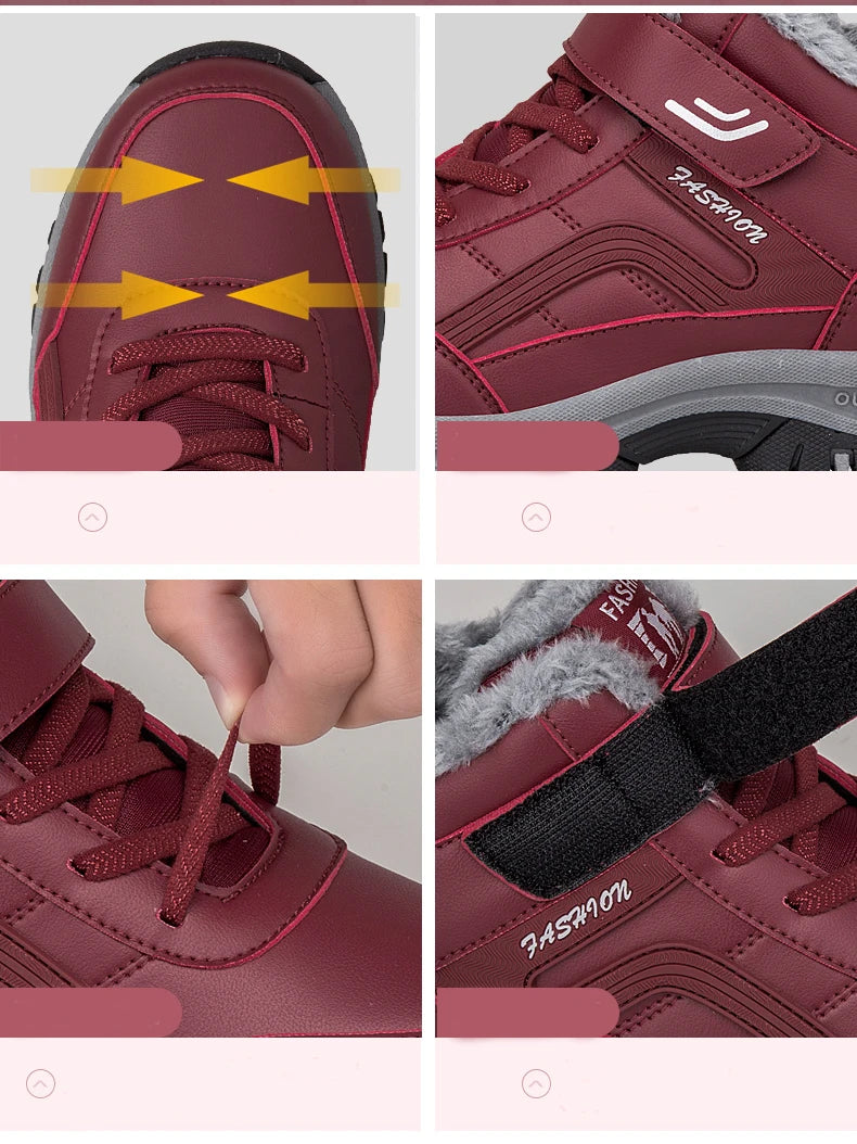 Nuovi stivali invernali impermeabili da donna 2025 Stivali con plateau australiani firmati per stivaletti in pelliccia calda alla caviglia in pelle Stivali di lusso