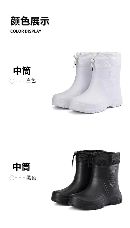 2025 Stivali da neve da uomo Outdoor Pesca impermeabile Stivaletti invernali caldi per uomo Taglie forti Suola spessa antiscivolo 2025