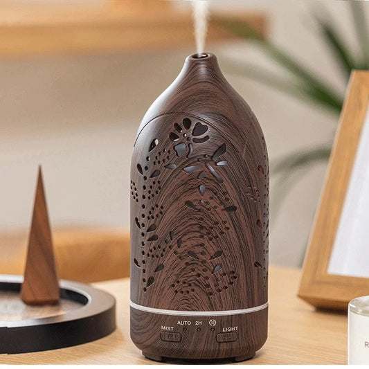 Diffusore di oli essenziali a ultrasuoni con luci a LED, serbatoio dell'acqua da 100 ml, modalità di nebbia fredda regolabile per aromaterapia e umidificazione