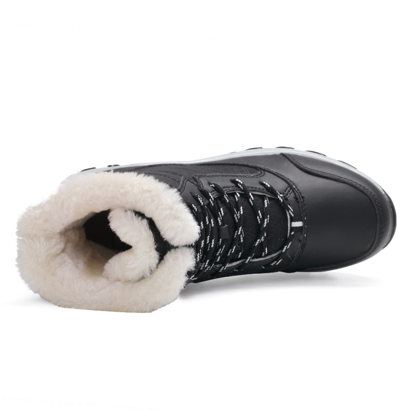 Stivali da neve Stivali con plateau da donna Scarpe invernali da donna antiscivolo Stivaletti caldi in pelliccia per donna Zeppe Stivali alti alla coscia impermeabili