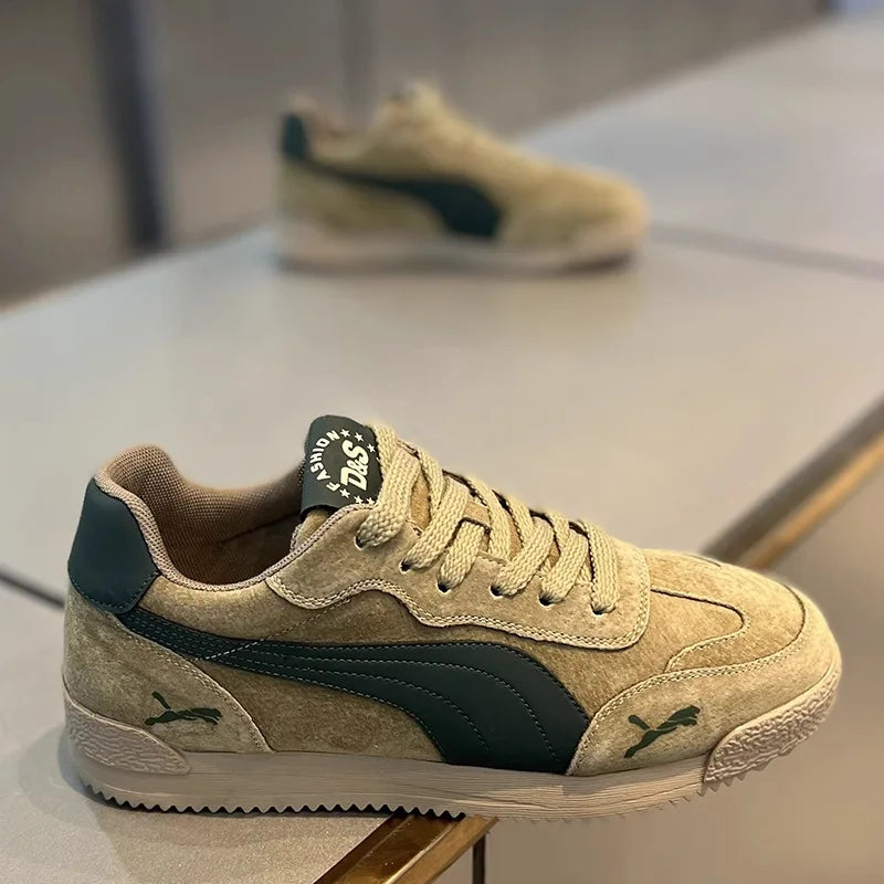 Scarpe da lavoro casual da uomo Autunno Inverno Antiscivolo Leggere Fondo morbido Sport alla moda per il tempo libero Scarpe da tavolo Dequn di marca