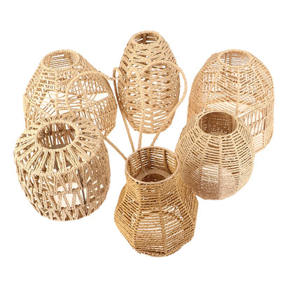 1 paralume intrecciato a mano in rattan, paralume per lampada a sospensione, per bar, hotel, lampada a sospensione per soffitto, per decorazioni di ristoranti e case