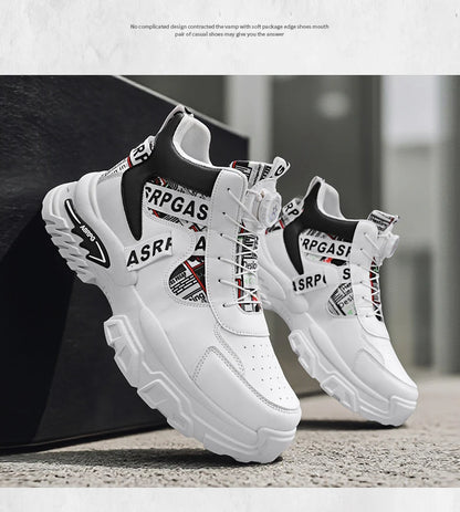 Nuove scarpe da skateboard da uomo Scarpe da ginnastica con piattaforma da viaggio Comode scarpe stringate alla moda Casual 2025 Nuovo autunno Aumento di altezza all'aperto No