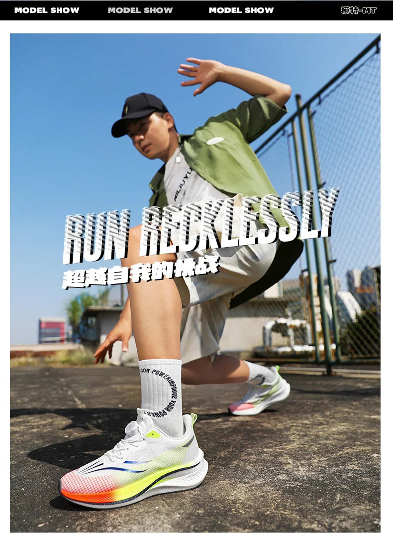 Marathon Carbon Plate Cuscino d'aria Scarpe da corsa sportive da uomo Scarpe da ginnastica antiscivolo comode e leggere da donna