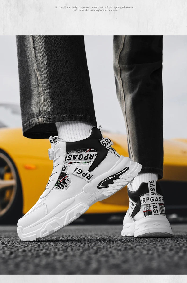 Nuove scarpe da skateboard da uomo Scarpe da ginnastica con piattaforma da viaggio Comode scarpe stringate alla moda Casual 2025 Nuovo autunno Aumento di altezza all'aperto No