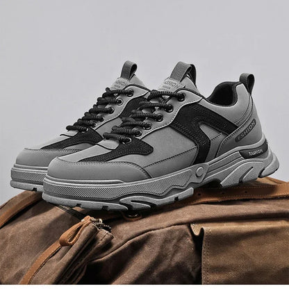 Fipatbu Scarpe casual primaverili da uomo Scarpe da ginnastica di lusso in pelle resistenti all'usura Chelsea Tattico Denim Combattimento Comode scarpe antinfortunistiche da lavoro