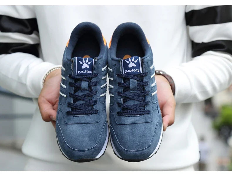 2025 scarpe causali da uomo in pelle artificiale uomo primavera uomo scarpe casual leggere sneakers lac-up appartamenti traspiranti all'aperto Sapato