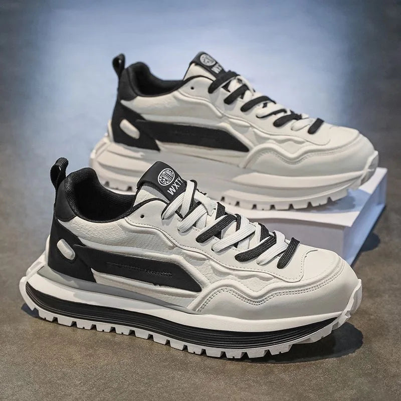 2025 Scarpe da ginnastica casual da uomo Scarpe con plateau traspiranti che aumentano l'altezza Nuove scarpe da corsa antiscivolo con suola morbida Scarpe da papà alla moda