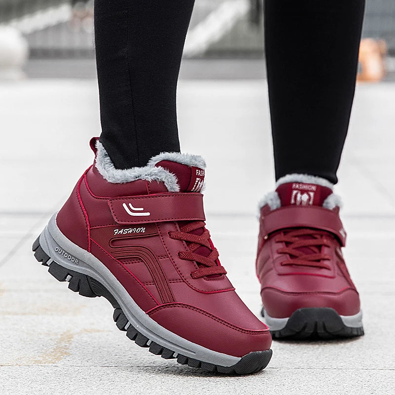 Nuovi stivali invernali impermeabili da donna 2025 Stivali con plateau australiani firmati per stivaletti in pelliccia calda alla caviglia in pelle Stivali di lusso