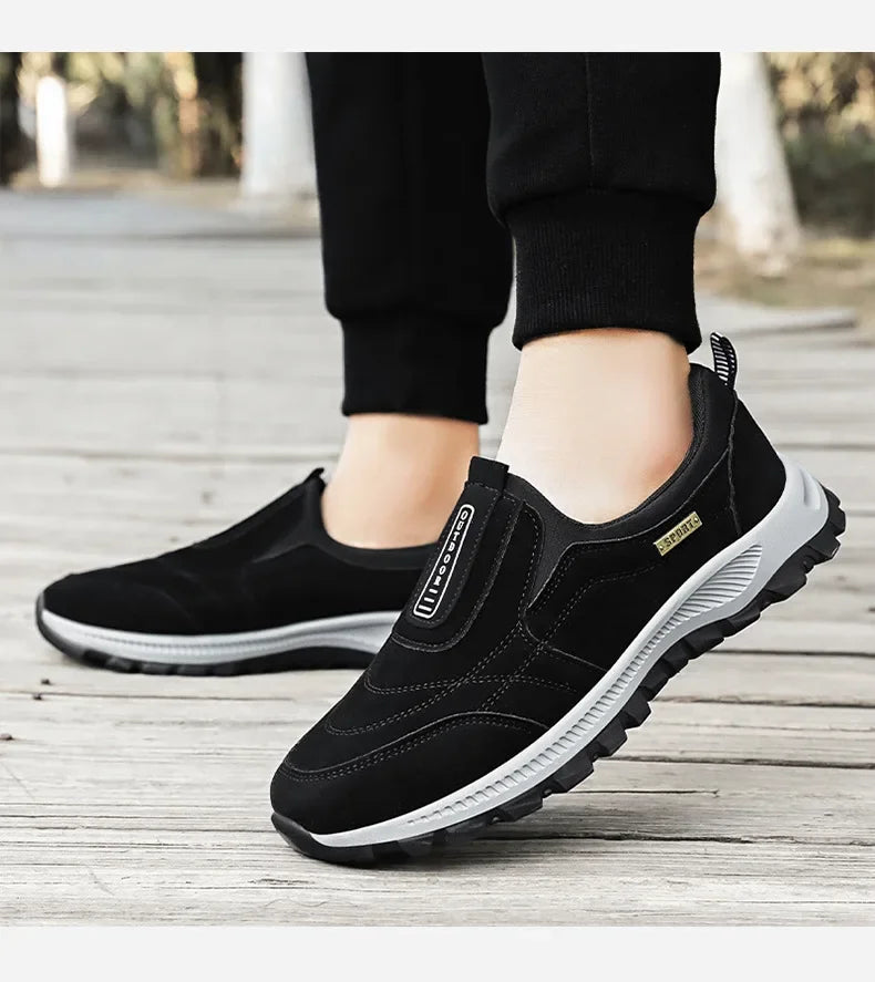 Scarpe sportive da esterno da uomo alla moda Scarpe da ginnastica casual stile coppia facili da indossare Punta tonda Fondo in PVC in pelle sintetica