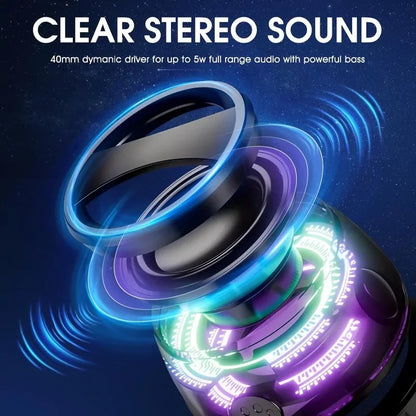 1/12
 10.6K
Altoparlante Bluetooth magnetico da esterno Mini altoparlante stereo da viaggio portatile wireless con luce colorata RGB e supporto per telefono per Ios