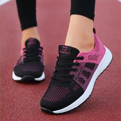 Scarpe sportive da donna, scarpe da ginnastica con plateau alla moda, scarpe da corsa basse primaverili ed invernali per donna
