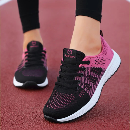 Scarpe sportive da donna, scarpe da ginnastica con plateau alla moda, scarpe da corsa basse primaverili ed invernali per donna