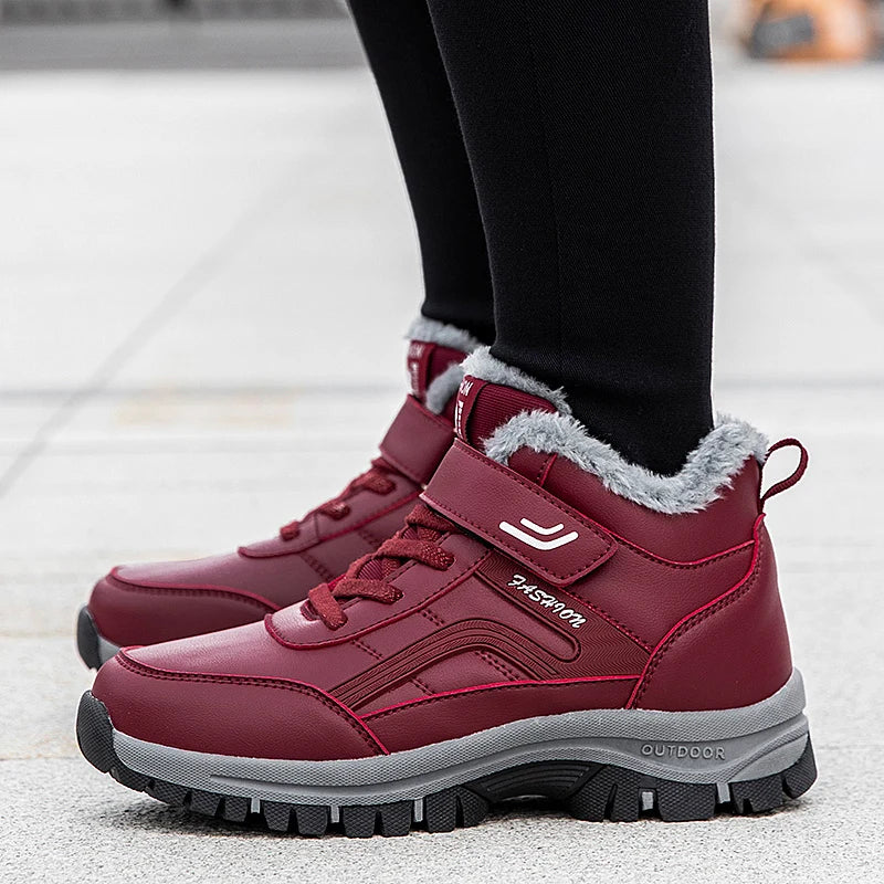 Nuovi stivali invernali impermeabili da donna 2025 Stivali con plateau australiani firmati per stivaletti in pelliccia calda alla caviglia in pelle Stivali di lusso