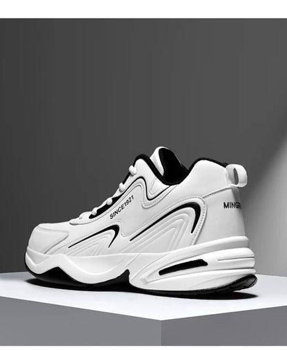 Scarpe da corsa sportive da uomo Scarpe da ginnastica casual morbide da passeggio all'aperto Sneaker in pelle di design di moda Tennis da uomo impermeabile Masculina