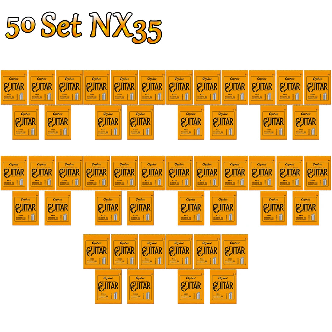 Set 10/50 Corde per chitarra classica Orphee in filo d'argento placcato Corde in nylon Serie NX 6 pezzi/set per principianti per chitarra classica