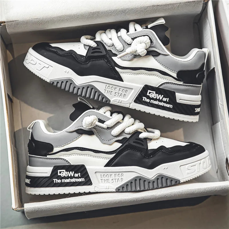 Scarpe da corsa casual da uomo, traspiranti, alla moda, con lacci, in rete, 2024, per camminare, fare jogging, allenamento quotidiano