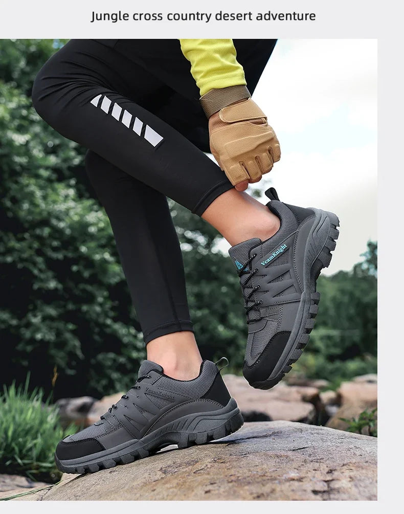 Scarpe casual da uomo Sneakers da montagna Antiscivolo Inverno Moda Pelle Outdoor Off-Road Trail Running Calzature Low Top Primavera Autunno