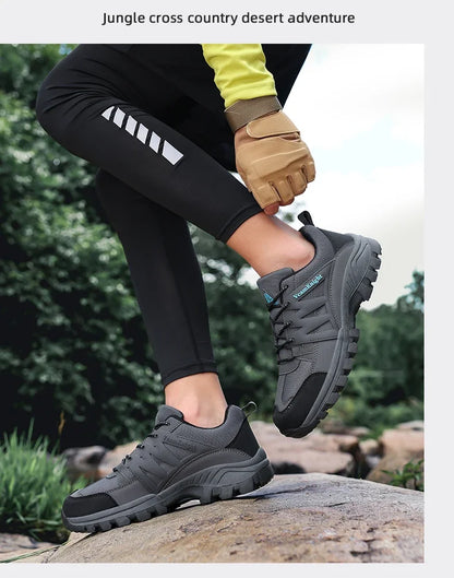 Scarpe casual da uomo Sneakers da montagna Antiscivolo Inverno Moda Pelle Outdoor Off-Road Trail Running Calzature Low Top Primavera Autunno