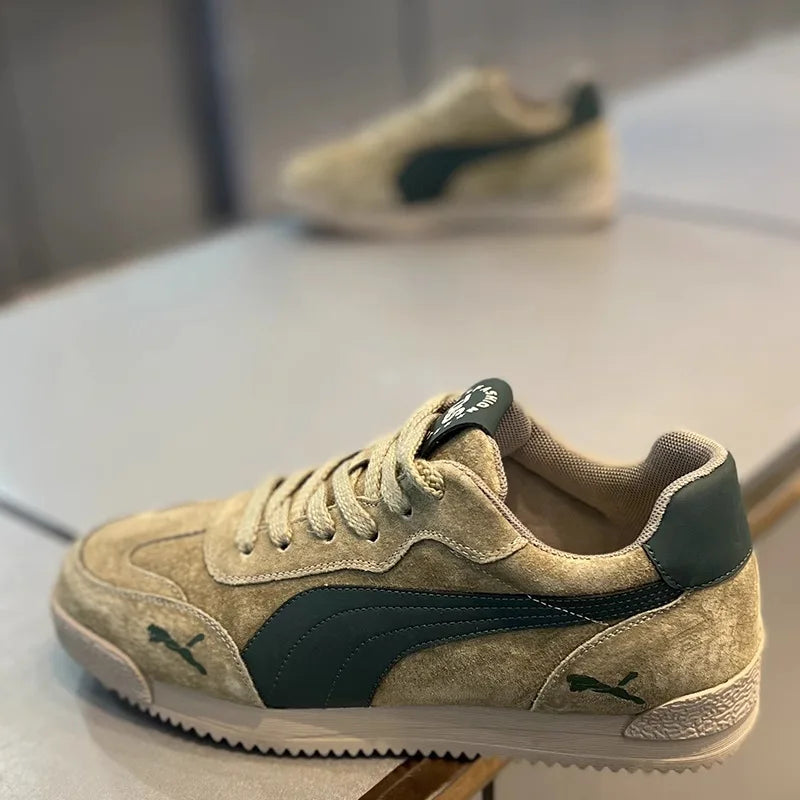 Scarpe da lavoro casual da uomo Autunno Inverno Antiscivolo Leggere Fondo morbido Sport alla moda per il tempo libero Scarpe da tavolo Dequn di marca