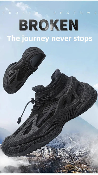 Scarpe da corsa da uomo Tomaia in mesh Traspirante Calzature sportive casual Tendenza estiva Ultraleggero Comodo Slip-on alla caviglia alta