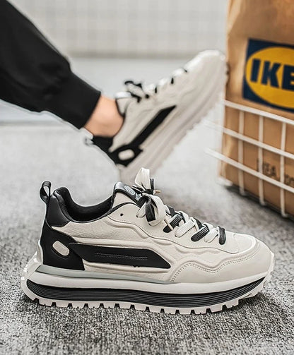 2025 Scarpe da ginnastica casual da uomo Scarpe con plateau traspiranti che aumentano l'altezza Nuove scarpe da corsa antiscivolo con suola morbida Scarpe da papà alla moda