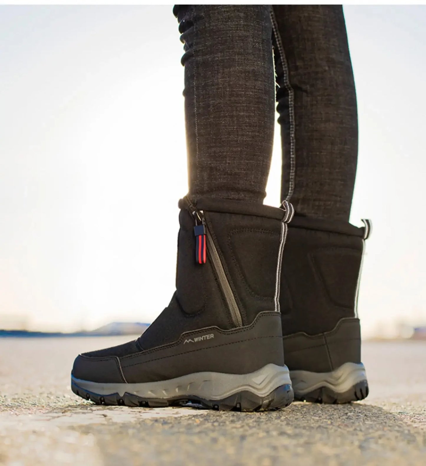 Stivali da uomo Scarpe invernali da uomo Stivali da neve caldi Scarpe calde da uomo a metà polpaccio Stivali invernali in peluche spesso per uomo Scarpe da donna in cotone