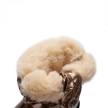 30% vera lana inverno caldo scarpe da bambino stivali da neve per bambini impermeabili -30 gradi tenere al caldo ragazze ragazzi stivali da neve scarpe per bambini