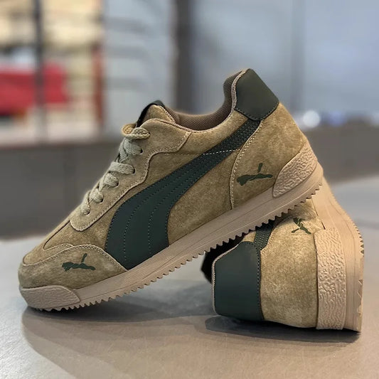 Scarpe da lavoro casual da uomo Autunno Inverno Antiscivolo Leggere Fondo morbido Sport alla moda per il tempo libero Scarpe da tavolo Dequn di marca