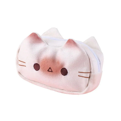 Astuccio portapenne di peluche di alta qualità, a forma di gatto French Toast, grande capacità, organizer per cancelleria per studenti