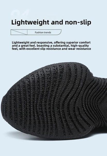 Scarpe da corsa da uomo Tomaia in mesh Traspirante Calzature sportive casual Tendenza estiva Ultraleggero Comodo Slip-on alla caviglia alta