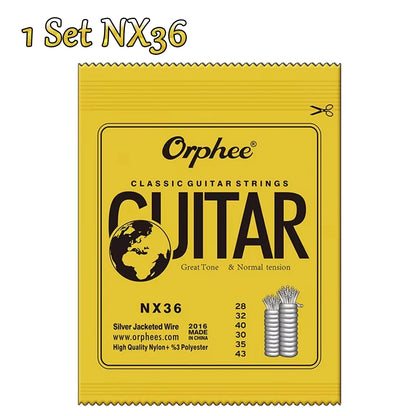 Set 10/50 Corde per chitarra classica Orphee in filo d'argento placcato Corde in nylon Serie NX 6 pezzi/set per principianti per chitarra classica