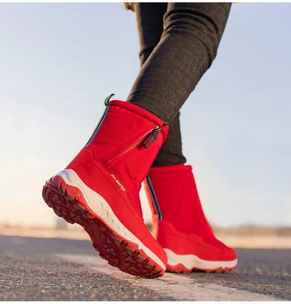 Stivali da uomo Scarpe invernali da uomo Stivali da neve caldi Scarpe calde da uomo a metà polpaccio Stivali invernali in peluche spesso per uomo Scarpe da donna in cotone