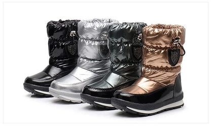 30% vera lana inverno caldo scarpe da bambino stivali da neve per bambini impermeabili -30 gradi tenere al caldo ragazze ragazzi stivali da neve scarpe per bambini