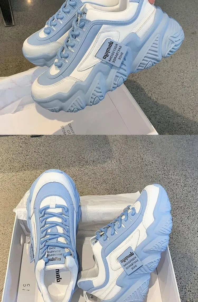 2024 Scarpe da donna Tendenza moda Scarpe da ginnastica casual Donna Comodo fondo morbido Lace Up Scarpe con plateau femminile Zapatos De Mujer