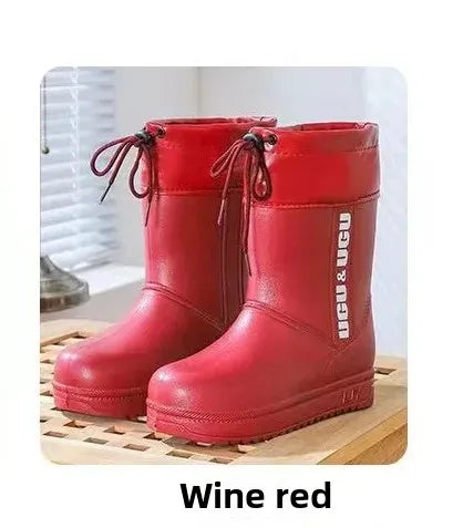 Stivali invernali in cotone EVA ispessito foderato in pile da donna ultraleggeri e impermeabili, scarpe in cotone caldo antifreddo per lavaggio auto