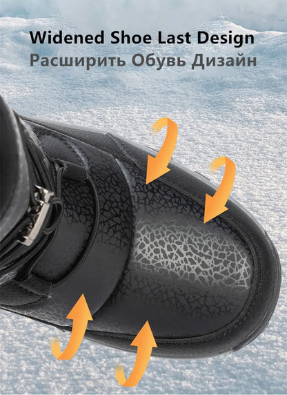 Nuovi stivali da neve in peluche da uomo caldi Stivali da uomo invernali alti Stivali da moto invernali impermeabili Stivali da trekking da uomo antiscivolo per esterni