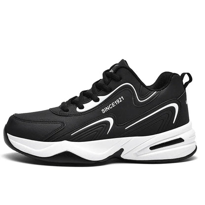 Scarpe da corsa sportive da uomo Scarpe da ginnastica casual morbide da passeggio all'aperto Sneaker in pelle di design di moda Tennis da uomo impermeabile Masculina