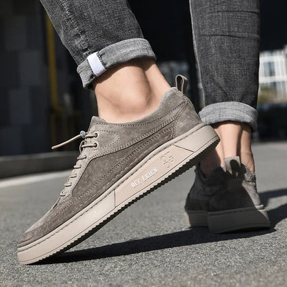 Scarpe da uomo moda Mocassini in vera pelle Traspirante Autunno stringate comode scarpe casual Scarpe da ginnastica da uomo all'aperto