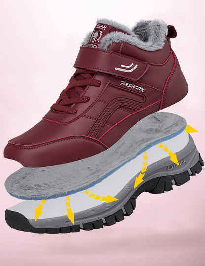 Nuovi stivali invernali impermeabili da donna 2025 Stivali con plateau australiani firmati per stivaletti in pelliccia calda alla caviglia in pelle Stivali di lusso