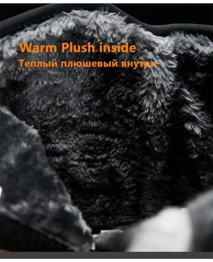 Nuovi stivali da neve in peluche da uomo caldi Stivali da uomo invernali alti Stivali da moto invernali impermeabili Stivali da trekking da uomo antiscivolo per esterni