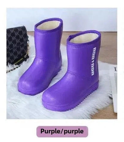 Stivali invernali in cotone EVA ispessito foderato in pile da donna ultraleggeri e impermeabili, scarpe in cotone caldo antifreddo per lavaggio auto