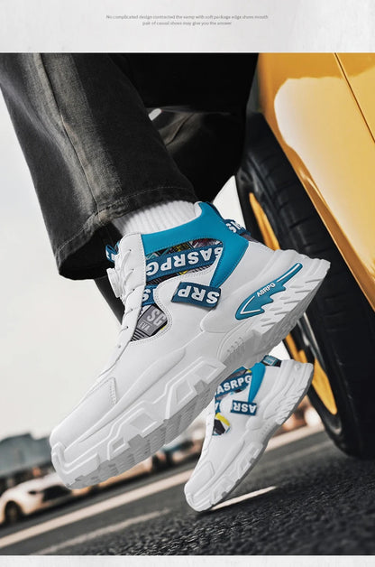 Nuove scarpe da skateboard da uomo Scarpe da ginnastica con piattaforma da viaggio Comode scarpe stringate alla moda Casual 2025 Nuovo autunno Aumento di altezza all'aperto No