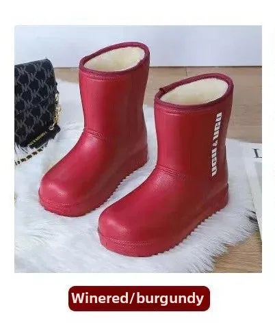 Stivali invernali in cotone EVA ispessito foderato in pile da donna ultraleggeri e impermeabili, scarpe in cotone caldo antifreddo per lavaggio auto