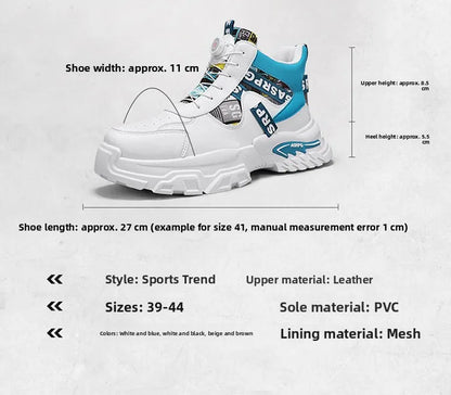 Scarpe da corsa sportive da uomo di grandi dimensioni per adolescenti, casual, con bottone di rotazione, fondo spesso, scarpe da papà rialzate, nuovo arrivo autunnale