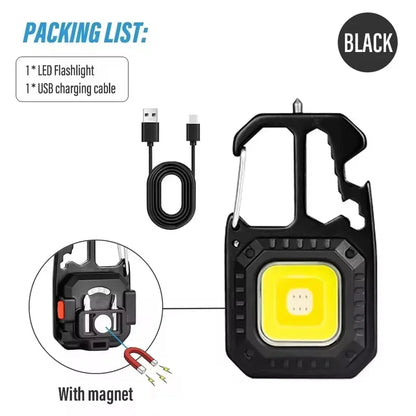 Mini COB LED Light Ultra Light Portachiavi Piccola Torcia Elettrica Luce da Lavoro Luce Forte COB Ultra Light Torcia Elettrica Portatile